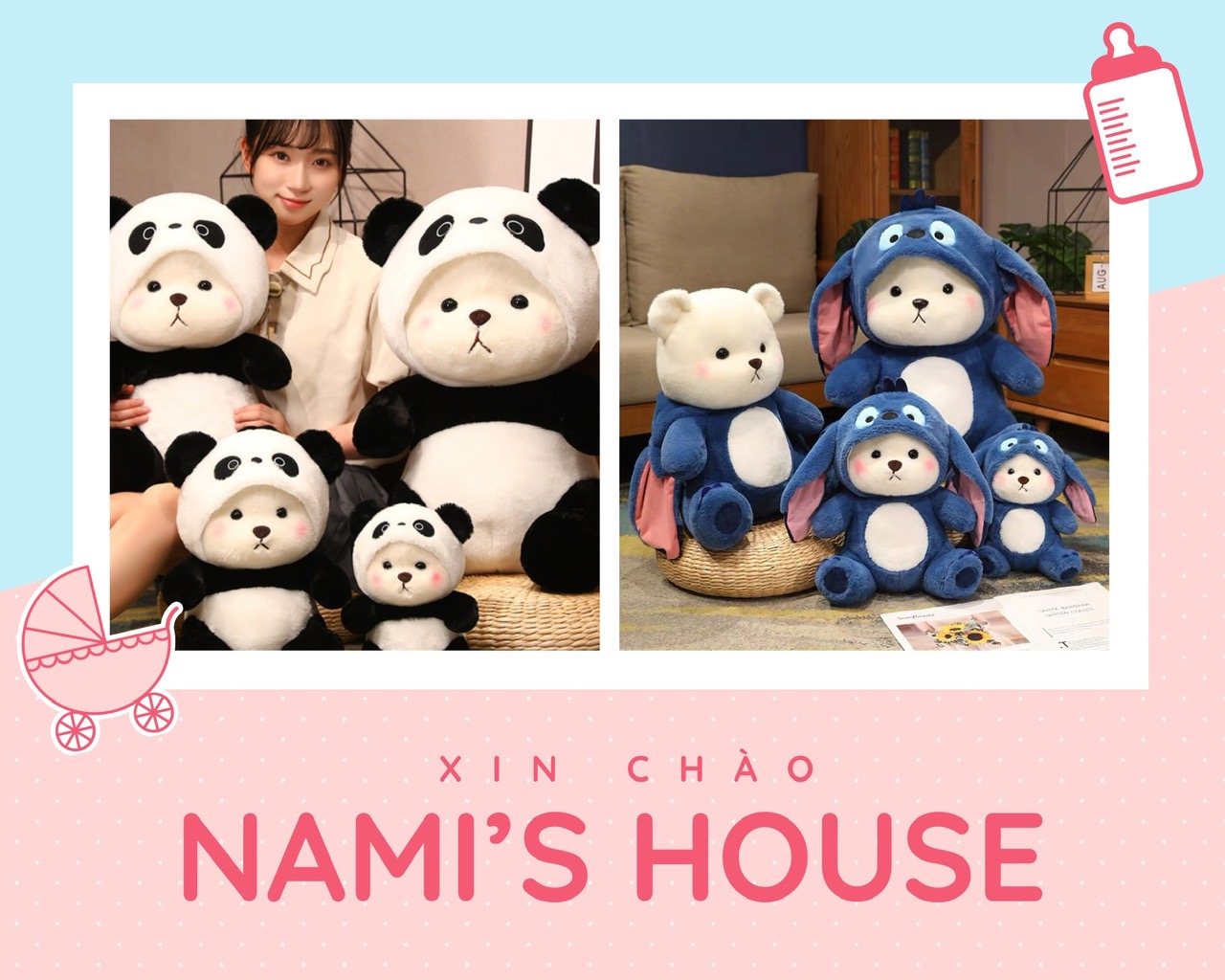 Gấu bông Lena gấu trúc - Lena stitch - Lotso