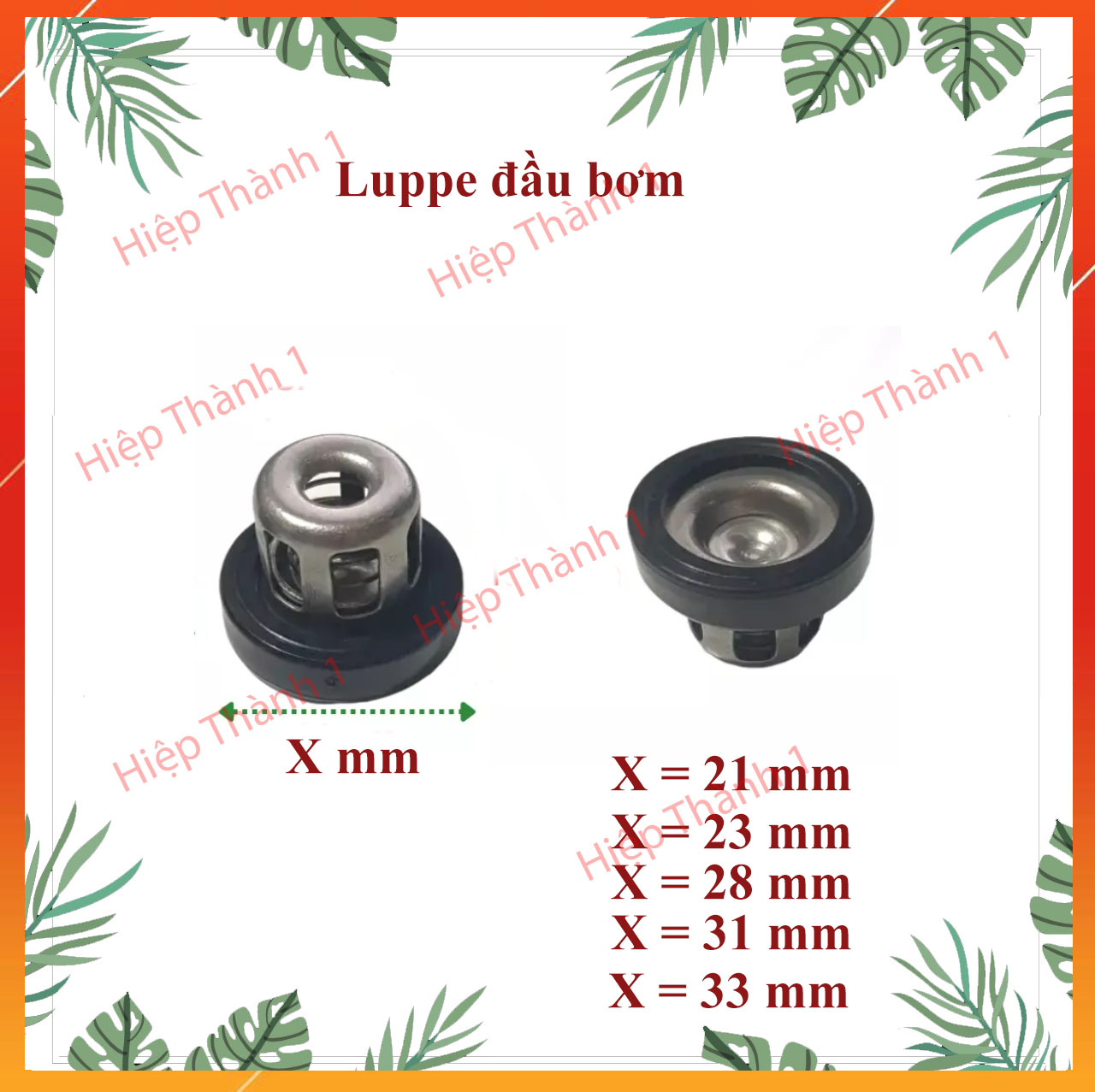 Lúp pê van 1 chiều đầu xịt rửa xe 0.5hp 1hp 2hp, combo 6 cái , hiepthanh1myluong