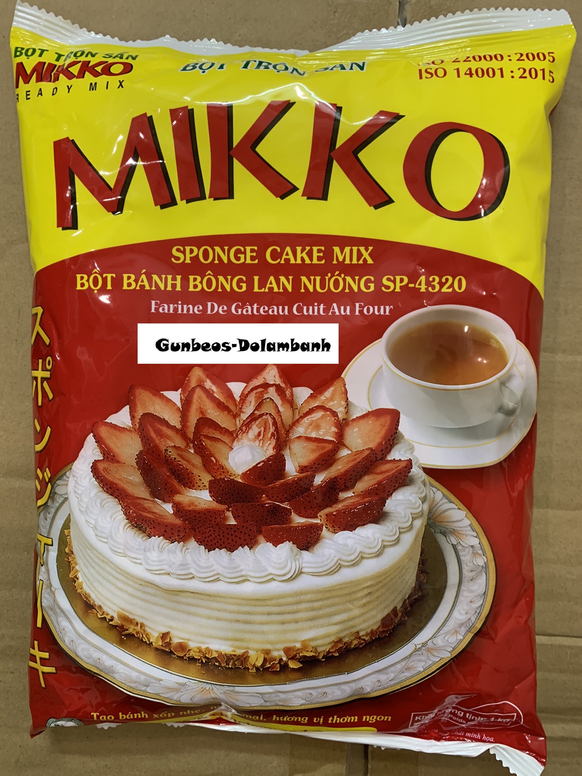 Bột bông lan trộn sẵn Mikko 1Kg