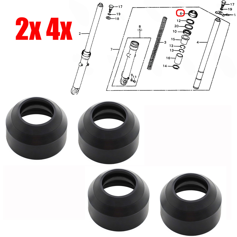 4 cái phía trước ngã ba bụi bìa cho Honda sl70 ST90 xl70 xl75 xl80 xr75 CB125 thay thế 51425-118-023