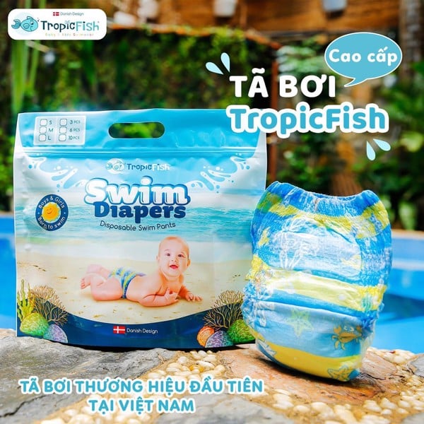 Tã bỉm bơi cho bé tropic fish sản xuất tại đan mạch đủ size s m l
