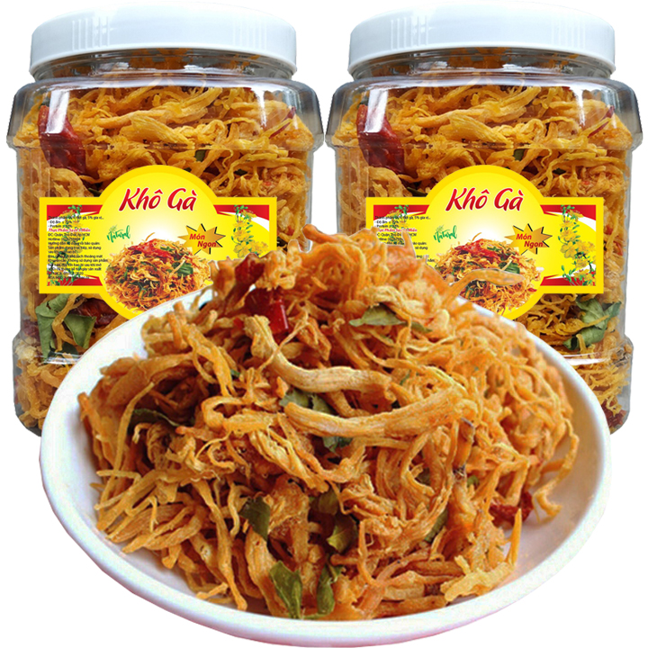 [HCM]1kg Khô Gà Lá Chanh loại ngon đảm bảo ATVSTP hiệu TPS - 2 hũ 500g