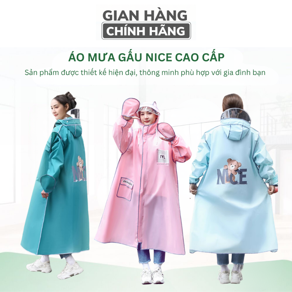Áo mưa đi xe máy thời trang cao cấp phong cách Hàn Quốc Áo mưa trùm toàn nam nữ Áo mưa chống nước tuyệt đối kích thước lỡn tiện dụng nhiều màu sắc