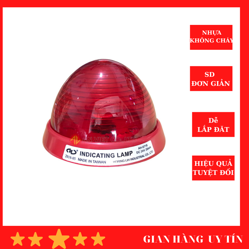 Đèn báo cháy horing ah-9719, thiết kế nhỏ gọn, lắp đặt dễ dàng