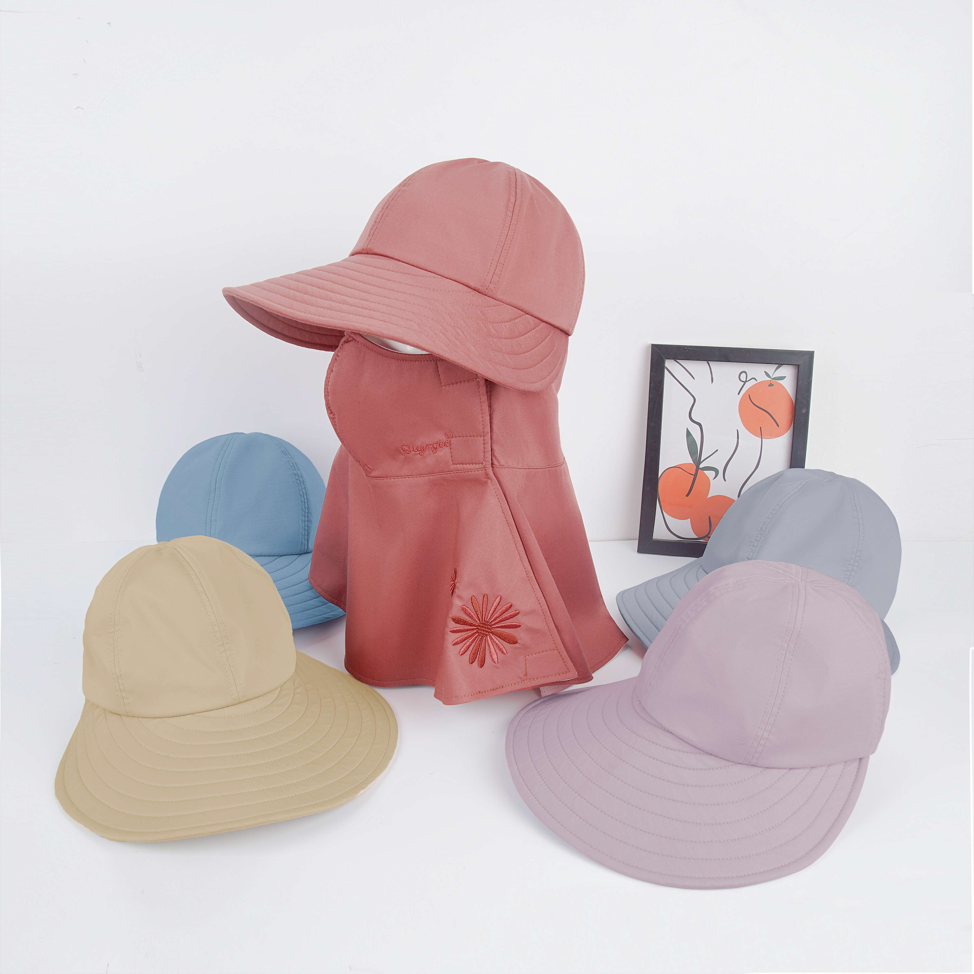 Mũ nón chống nắng 3n1 đa năng kèm khẩu trang cao cấp Duy Ngọc chất liệu
