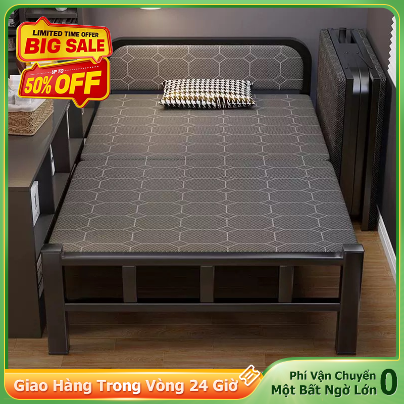 NES Giường gấp 1,9m, không cần lắp khung thép chắc chắn chịu lực 300kg  bán trực tiếp từ nhà máy