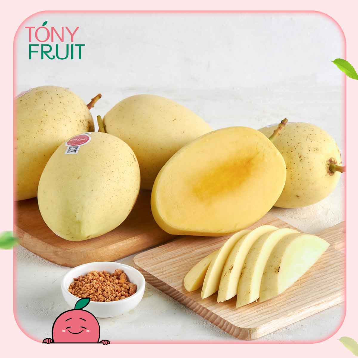 Trái Cây Tươi Xoài Cát Chu Vang Ngọt, Thơm Túi 1Kg