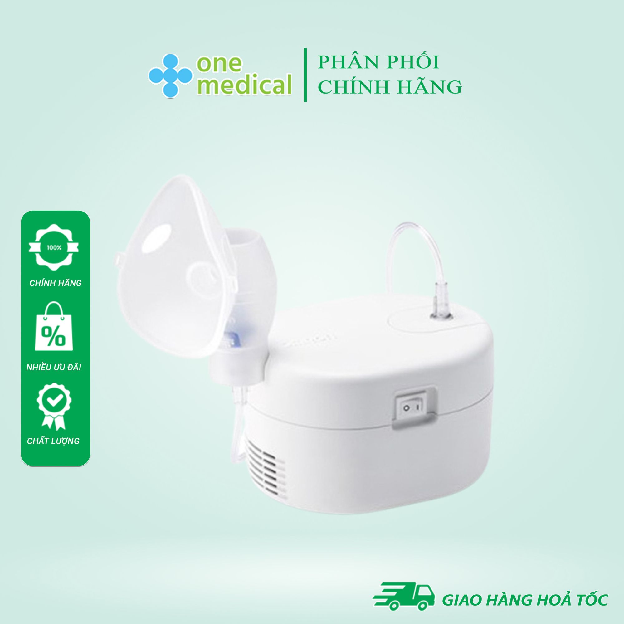 Máy xông khí dung omron ne-c106 - máy khí dung bảo vệ sức khỏe đường hô hấp, bảo hành chính hãng 2 năm