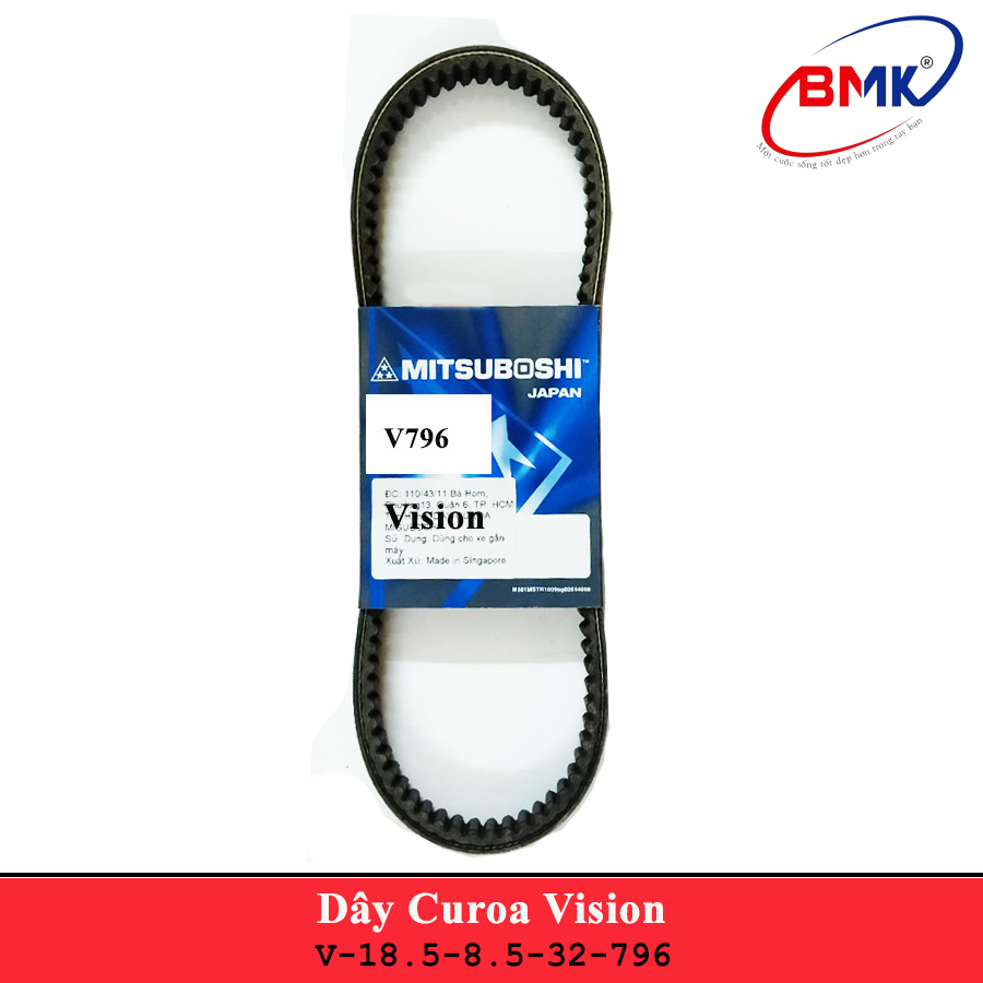 Dây curoa Mitsuboshi cho xe máy Honda Vision từ đời 2013 - 2017