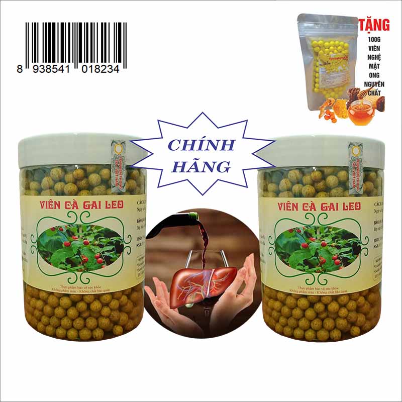 1kg viên cà gai leo giải độc gan - tặng 100g viên nghệ mật ong.