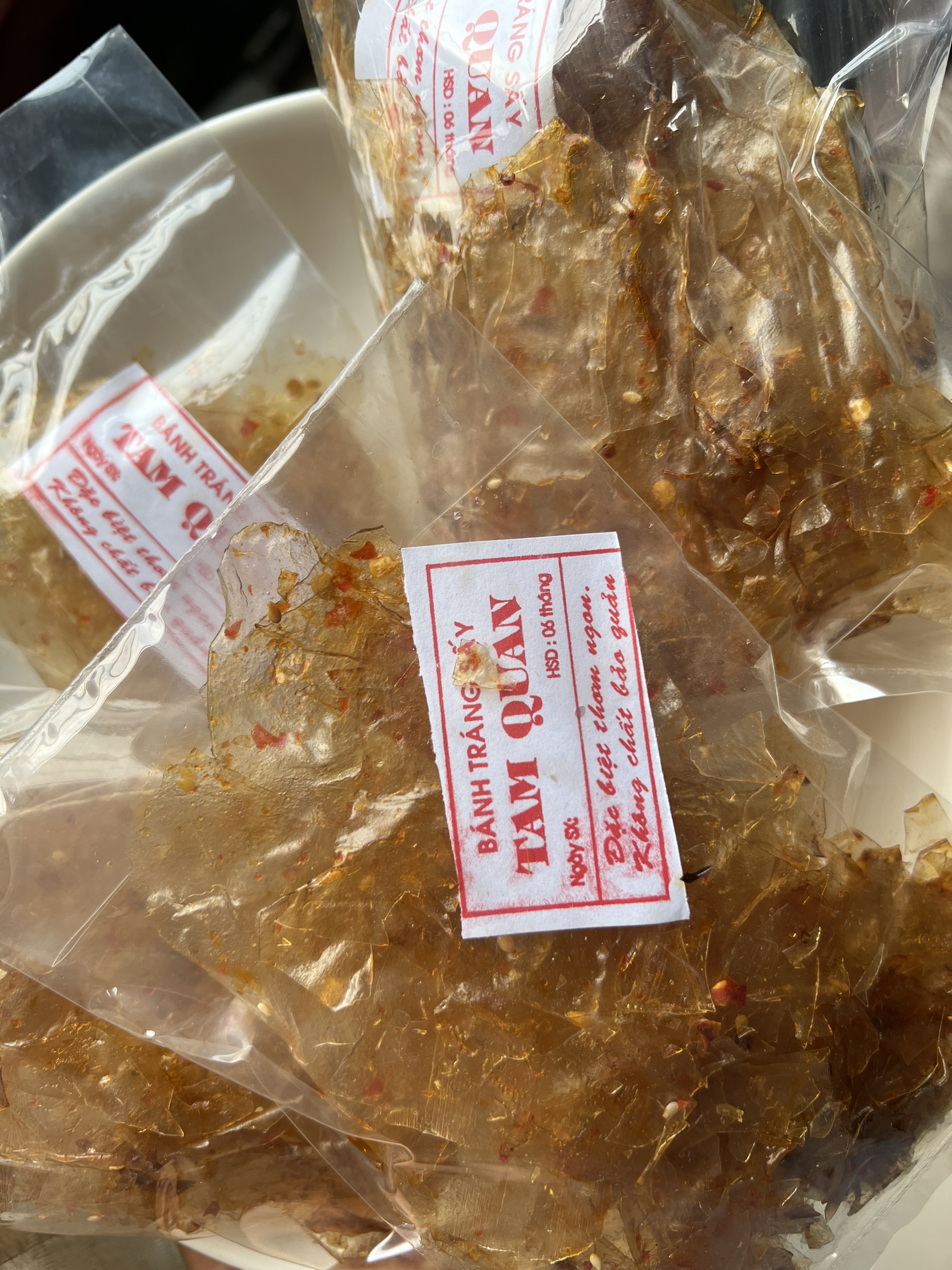 5 túi Bánh tráng sấy mắm giòn ngon lạ miệng ăn ngon khó cưỡng