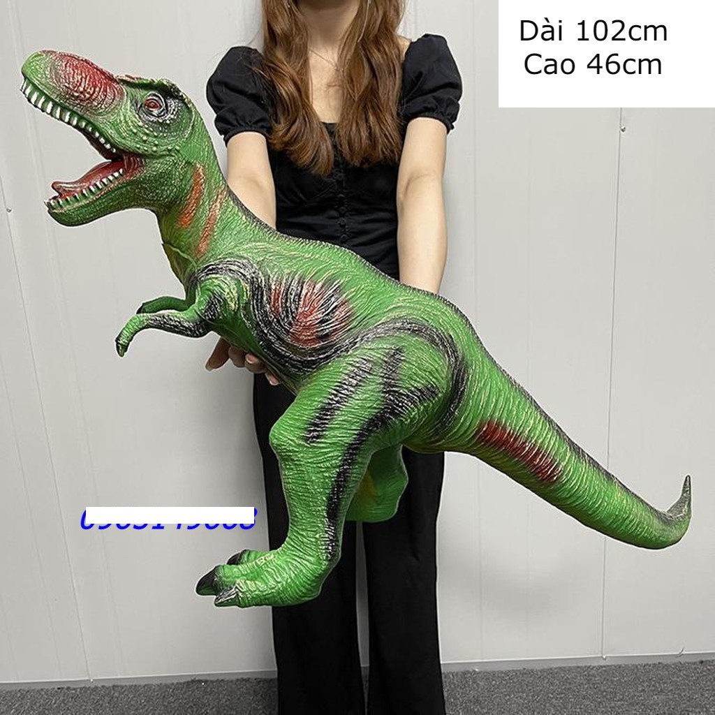 Mô hình khủng long t-rex triceratops cỡ lớn mềm mại nhiều mẫu cho bé