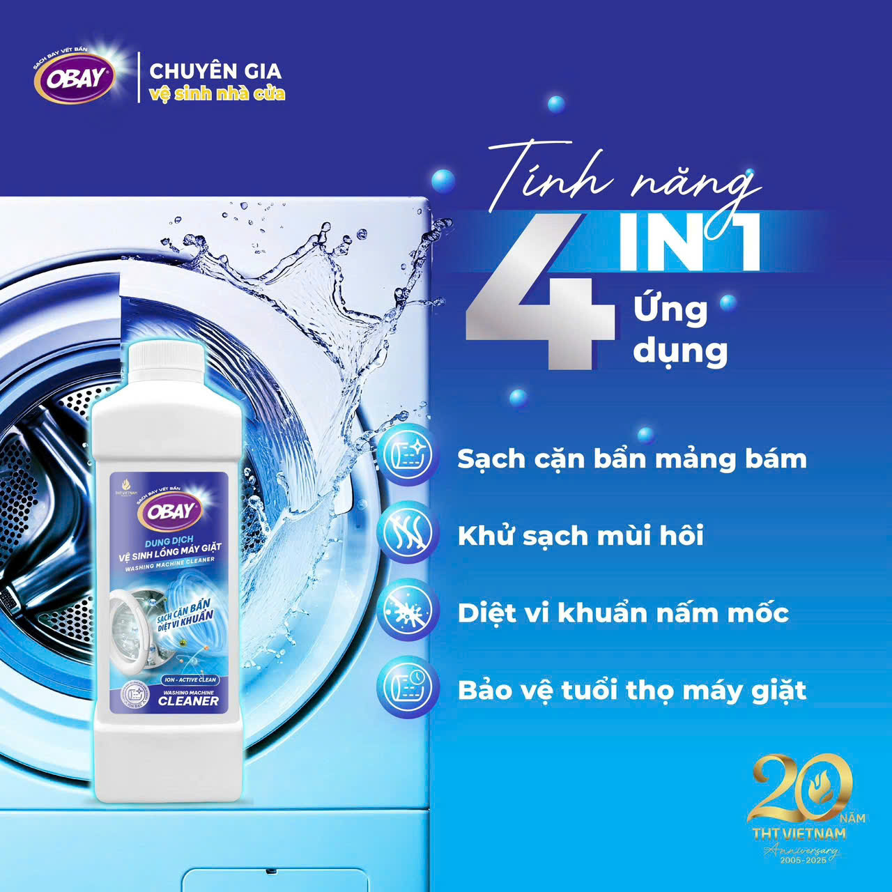 Obay Washing Machine Drum Cleaning Solution 1L