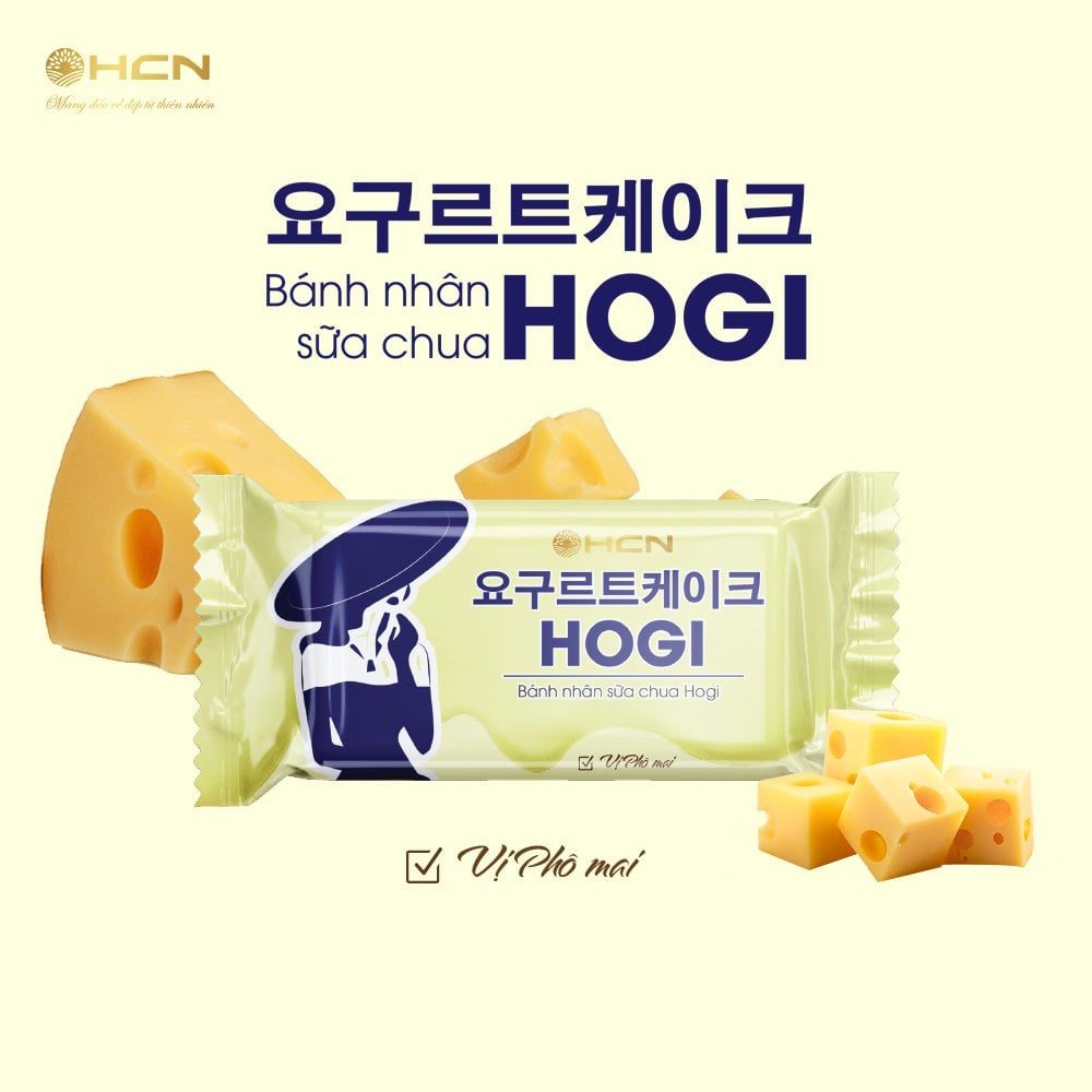 Bánh hogi nhân sữa chua - mix 3 vị: vị sữa chua/ vị phomai/ vị dưa lưới