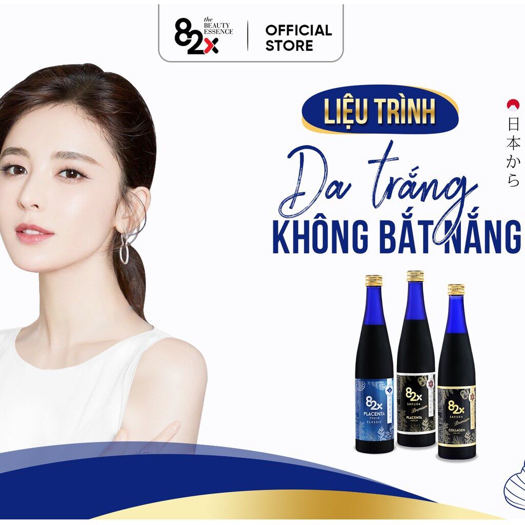 Liệu trình “da trắng không bắt nắng” 82x - combo 3 chai: collagen sakura - placenta classic - placenta sakura