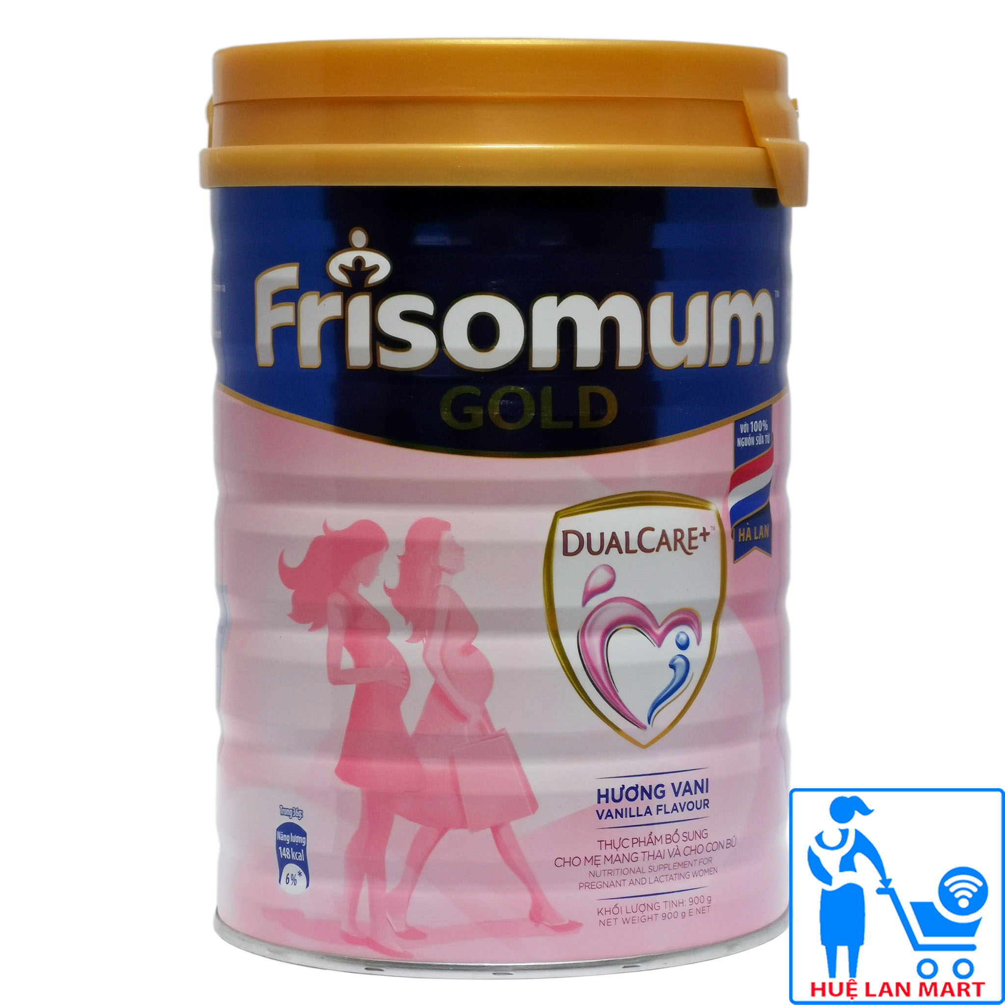 Sữa Bột Friesland Campina Frisomum Gold Dualcare+ Hương Vani Hộp 900g
