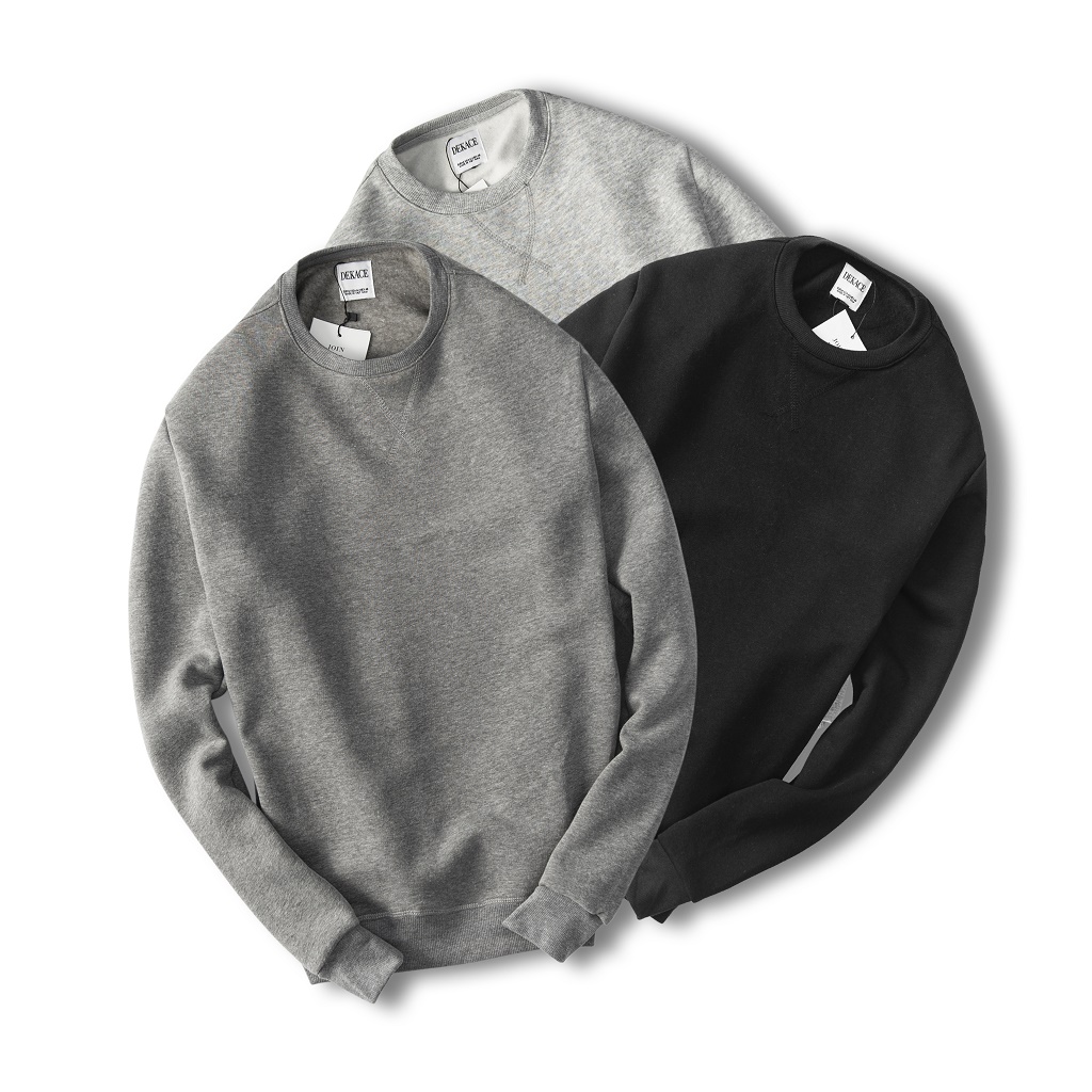 Áo nỉ nam cổ tròn - áo sweater nỉ nam vải nỉ dày ấm