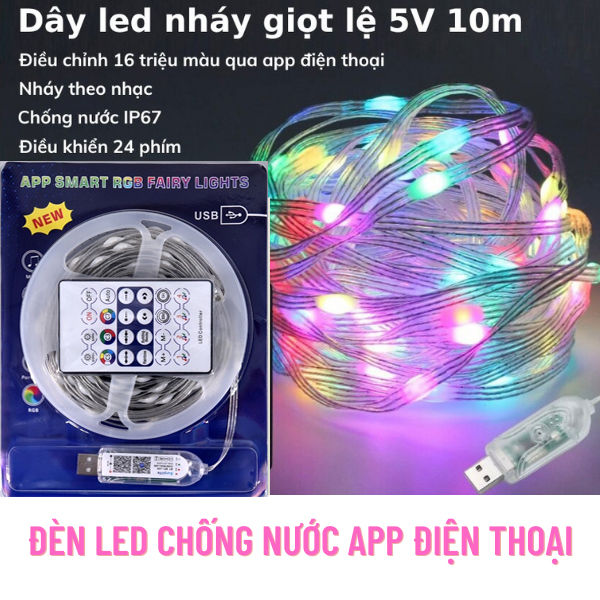 Bộ Dây Đèn LED Đuổi ARGB 10 Mét Dùng APP Remote Cảm Biến Nháy theo nhạc TIKTOK Đèn LED Decor Phòng Ngủ Trang Trí Nhà Cửa