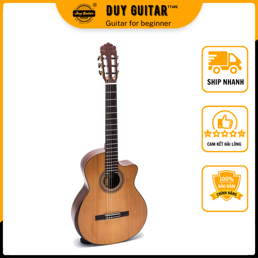 Đàn guitar classic Duy Guitar Store DC450J gỗ hồng đào Bắc Phi full size cần đàn có ty âm thanh tốt giá rẻ vô đối