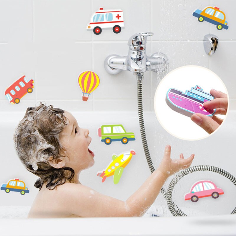 Vehicles Foam Baby Bath Toy for Boys Girl 1 2 3 Year Soft Foam Animal Bathtub Bathroom Toy Early Educational Floating Shower Toy