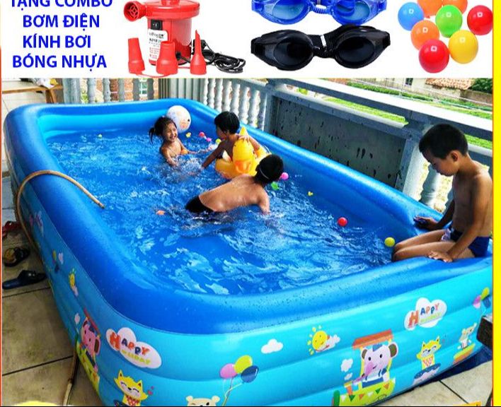  Hồ Bơi Trẻ Em Bể Bơi Cho Bé  Cho Bé 3 Tầng Nhiều Kích Thước Hàng Loại 1 Dày Dặn Tặng Nhiều Quà 