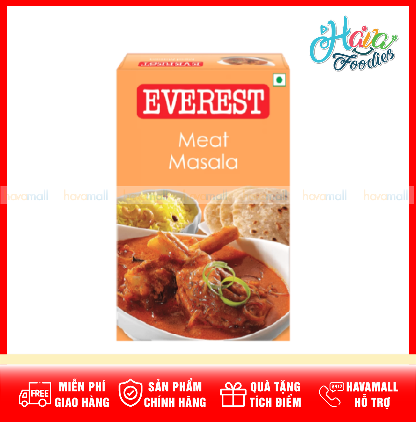 Bột gia vị cari ấn độ everest meat masala 100g