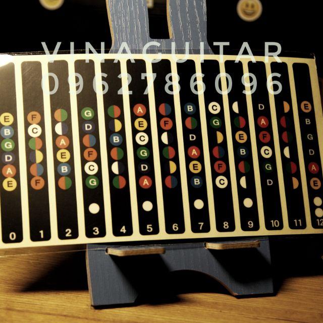 Bộ dán nốt sticker cần đàn guitar màu sắc