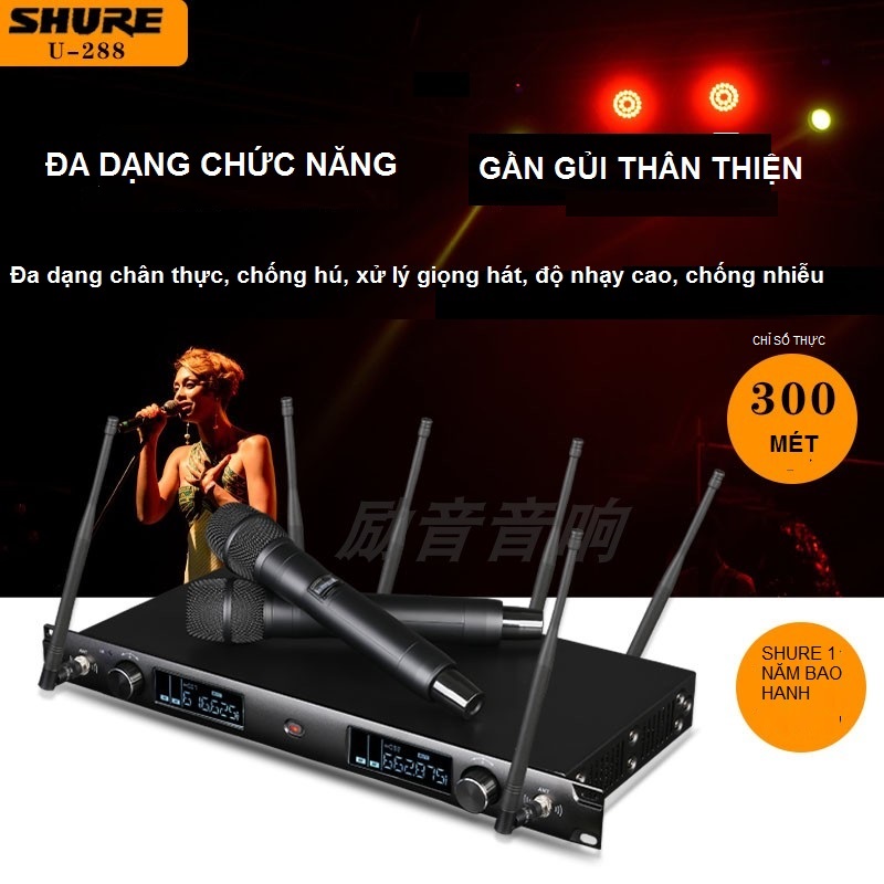 Micro không dây Shure U-segment VIP,một với hai hát tại nhà hát karaoke sân khấu biểu diễn micro ngoài trời KTV chuyên dụng