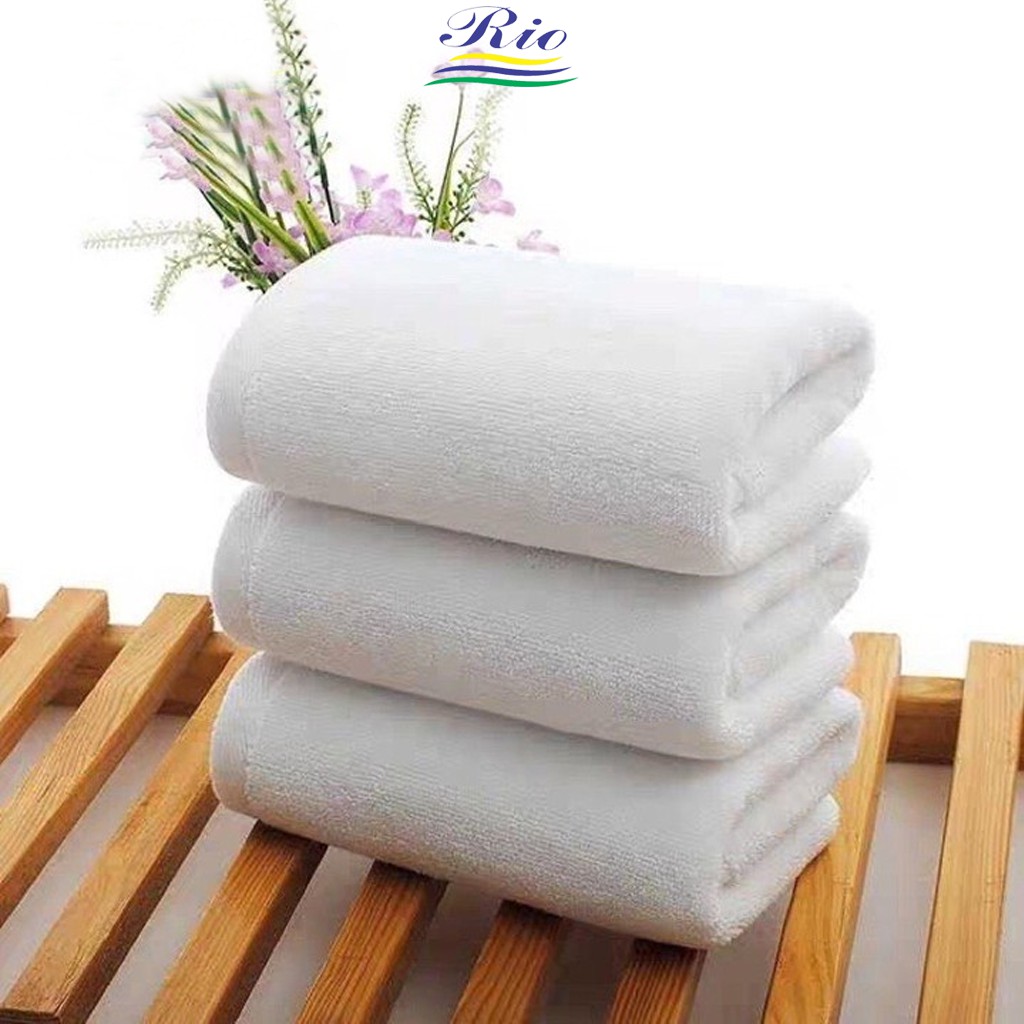 Khăn Tắm RIOTEX Cotton Cao Cấp Mềm Mịn Thấm Hút Tốt Dùng Cho Nhà Hàng, Khách Sạn, Spa Đủ Kích Thước
