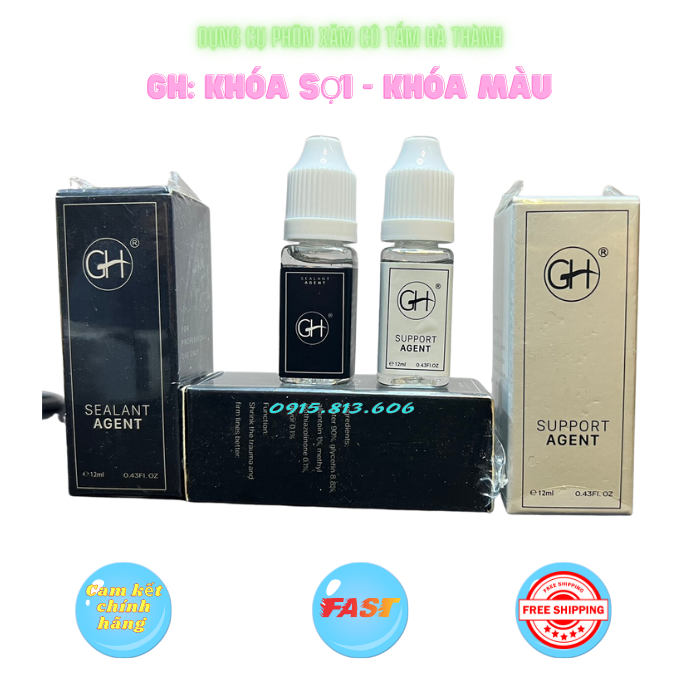 Dung Dịch Khóa Sợi, Khóa Màu Mực GH Chai 12ml, mực phun xăm / cotamhathanh_dcpx