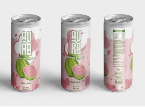 Lốc 6 lon nước ép aura vị ổi 240ml