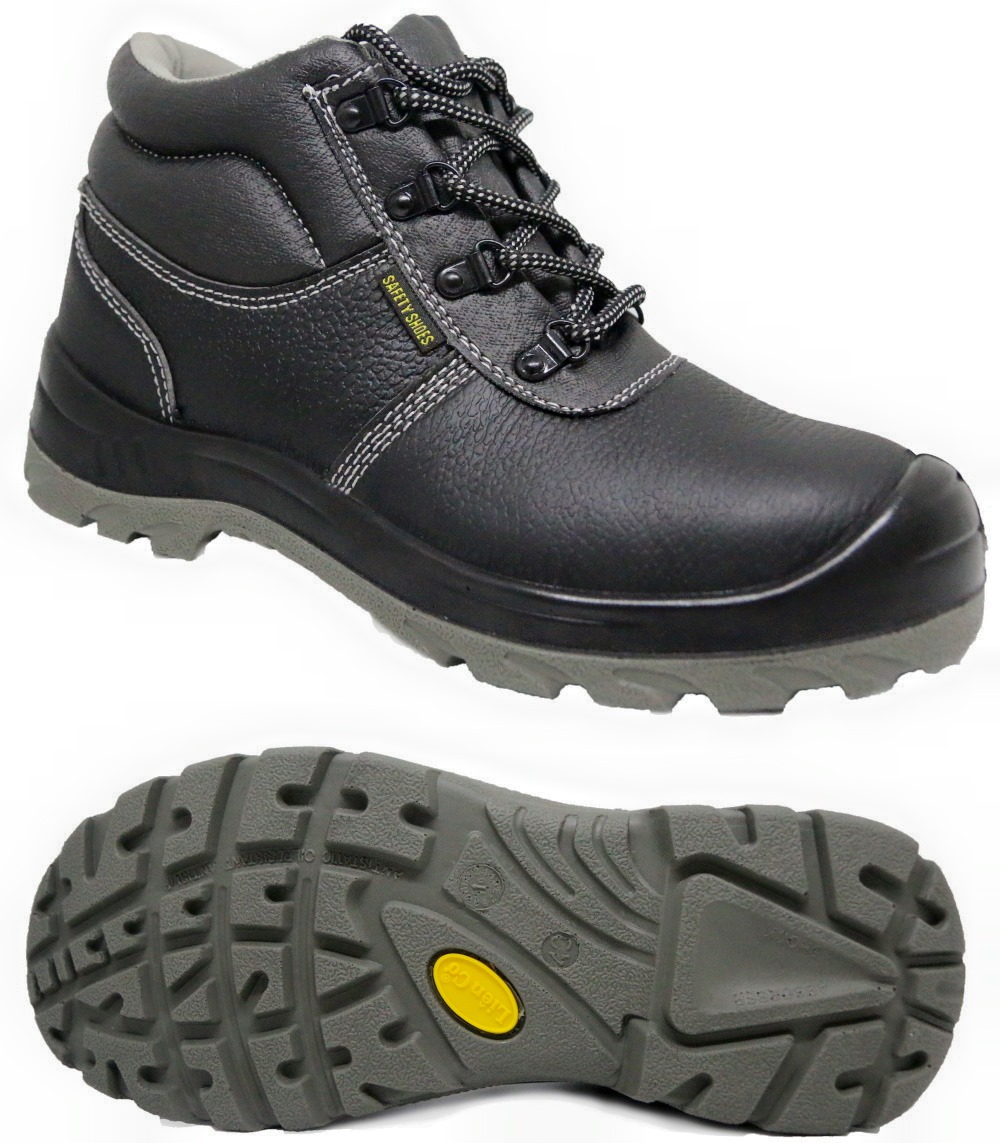 Giày bảo hộ lao động nam Cao Cổ Đen Siêu Bền da thật- Giày công trường lót thép chống đinh chống va đập,chống dầu mỡ, đi phượt chống trơn trượt Liên Cơ 19003