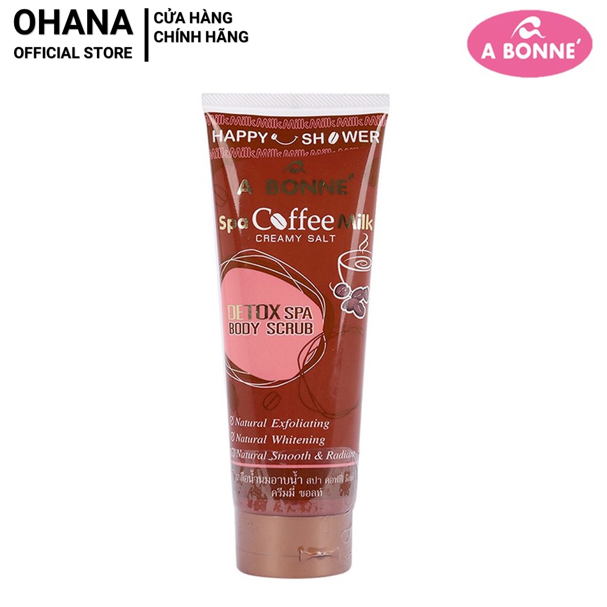 Muối Tắm Sữa Spa A Bonne Cà Phê Làm Trắng Da, Tẩy Tế Bào Chết A Bonne Spa Coffee Milk Creamy Salt 350g