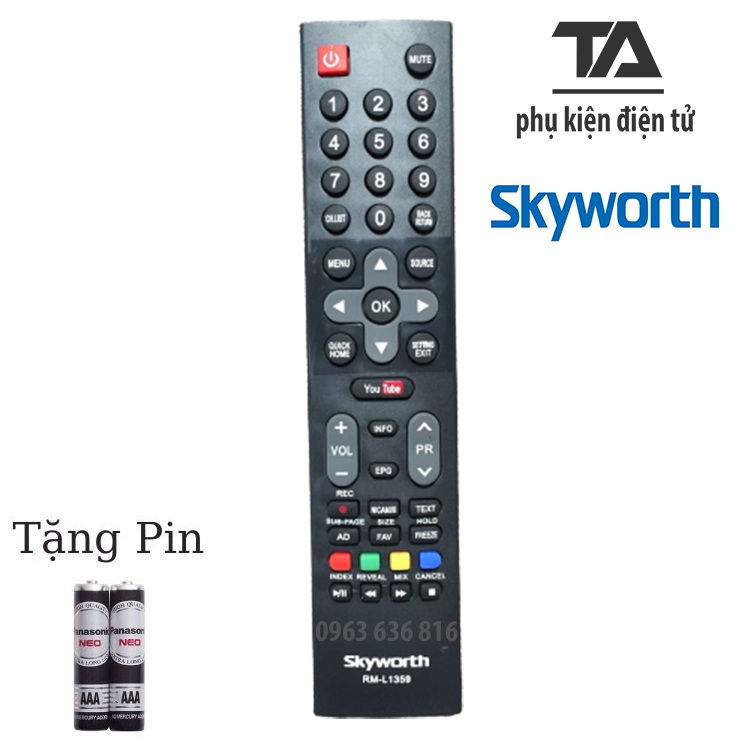 ✔ remote điều khiển tivi skyworth smart - rm l1359