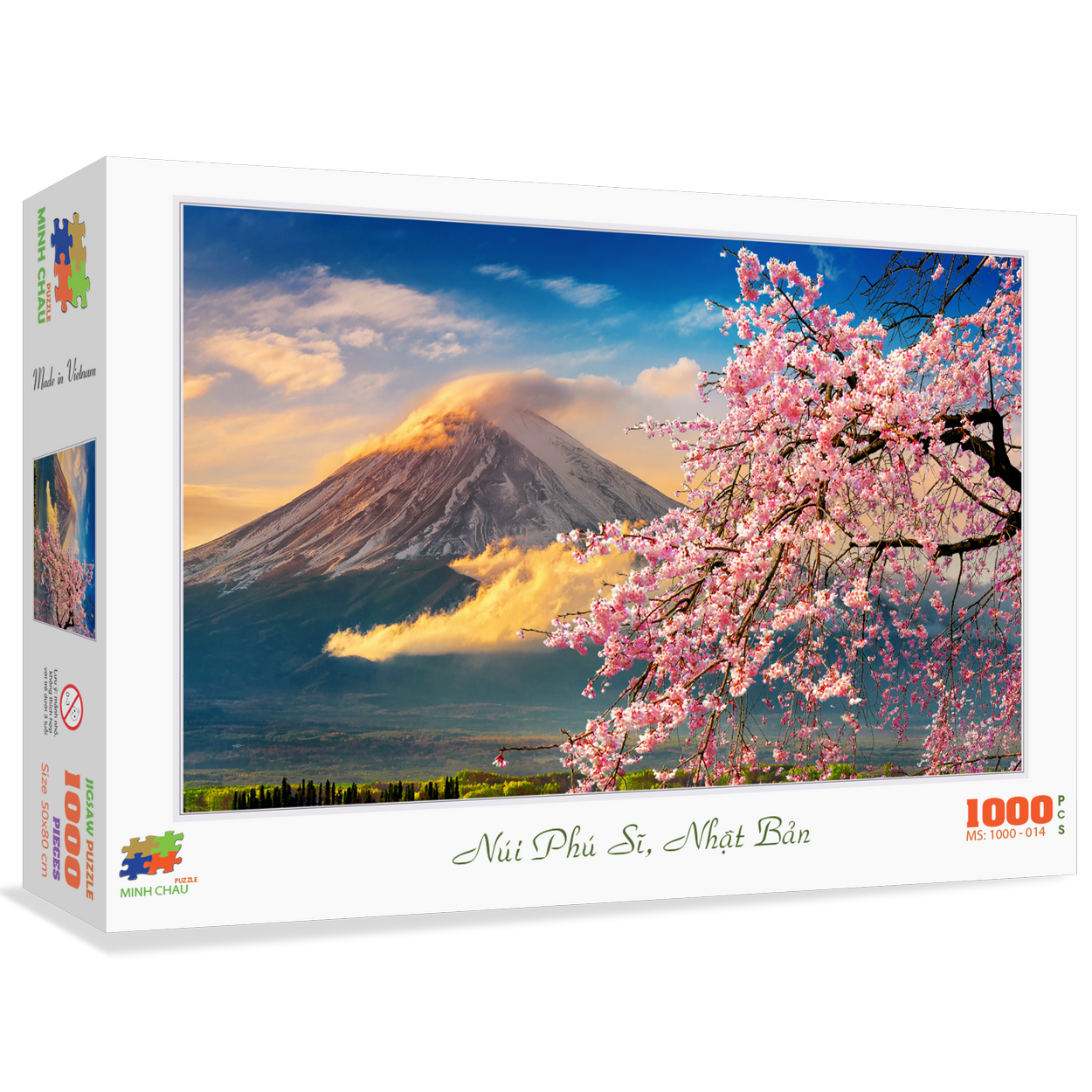 Bộ Tranh Xếp Hình Minh Châu 1000 Mảnh 50x80cm – Núi Phú Sĩ, Nhật Bản