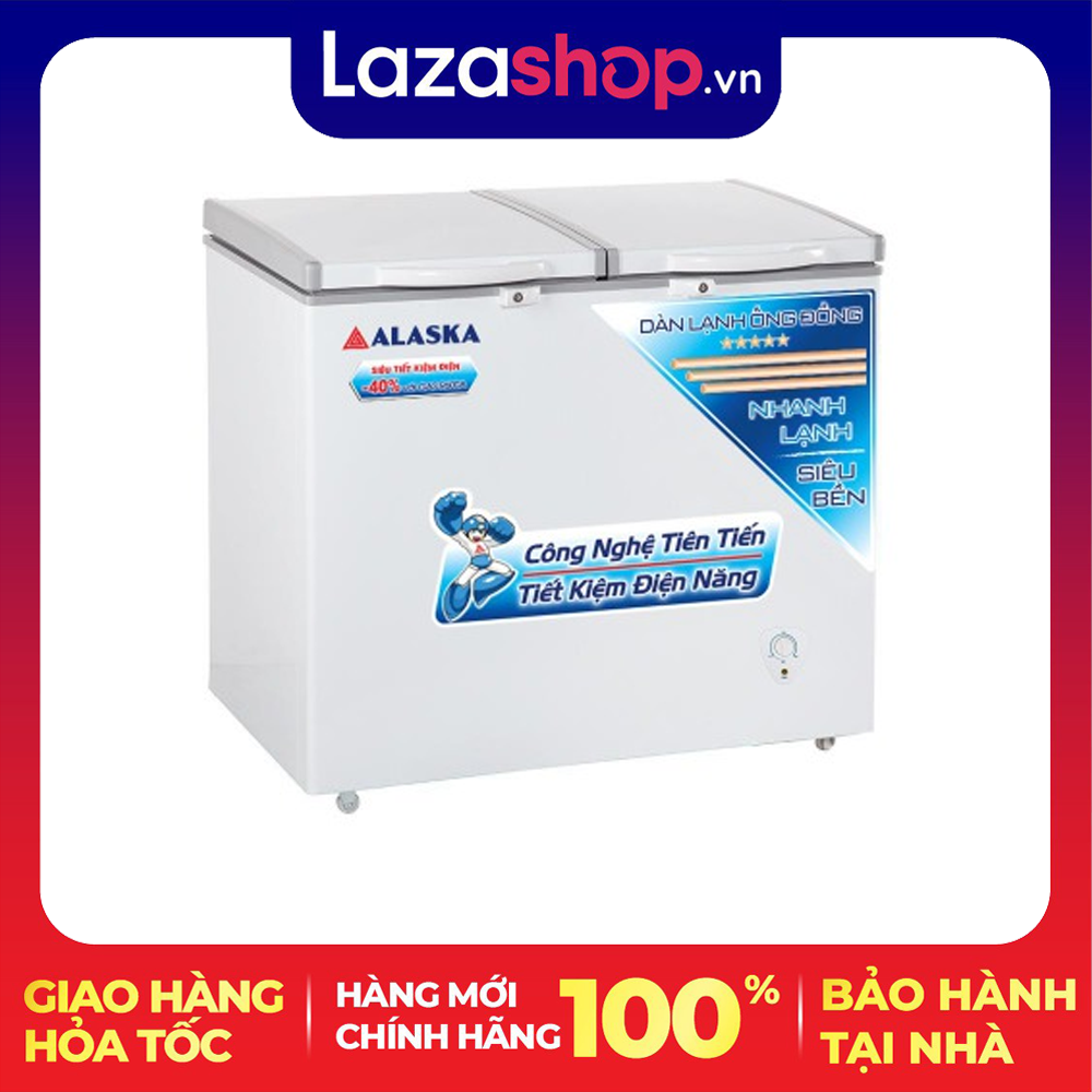 Tủ đông mát Alaska BCD-3568C - 2 ngăn 2 cánh - Điện năng 0.46kW.h 24h