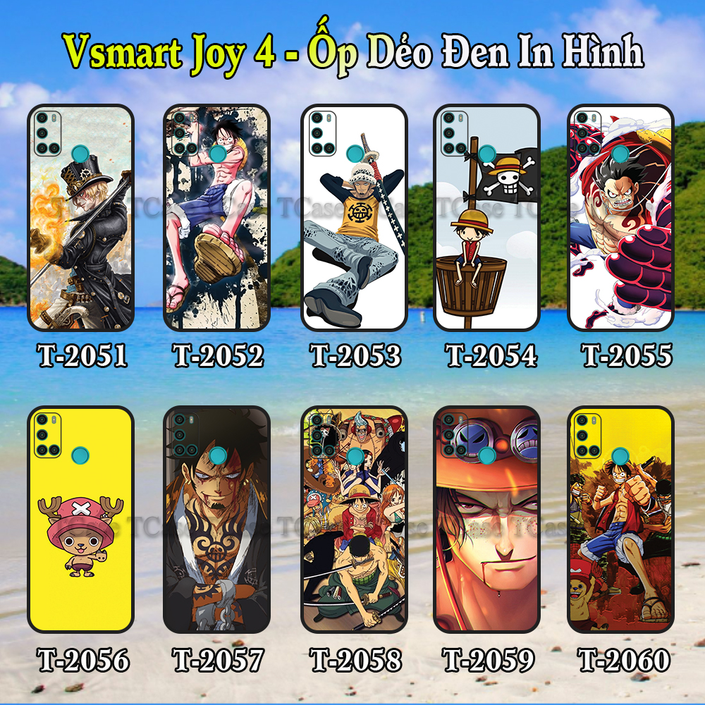 [HCM]Ốp lưng Vsmart Joy 4 dẻo đen in hình Đảo hải tặc