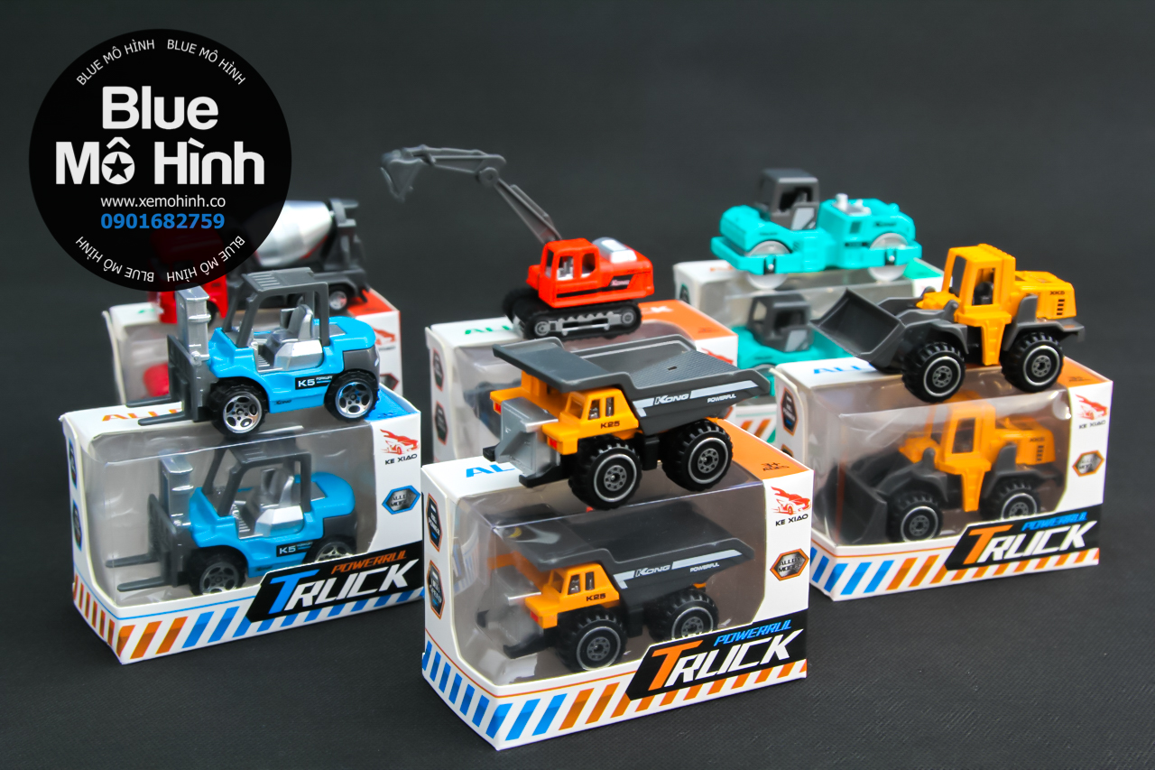 Blue mô hình | Xe mô hình công trình bằng kim loại nhiều mẫu 1:64