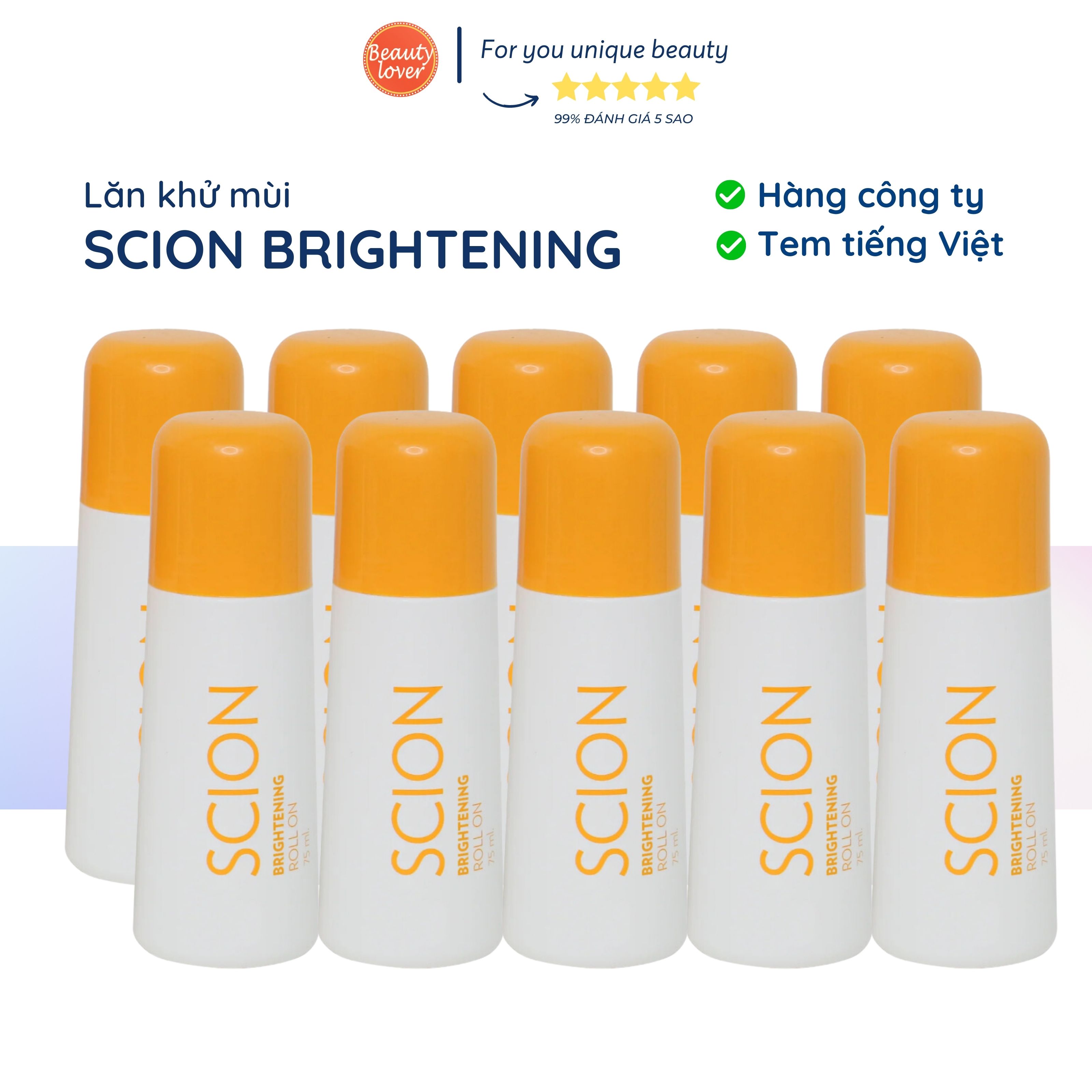 Combo 10 lăn nách scion 75ml chính hãng Mỹ, lăn khử mùi scion cho nam và nữ - Beauty Lover