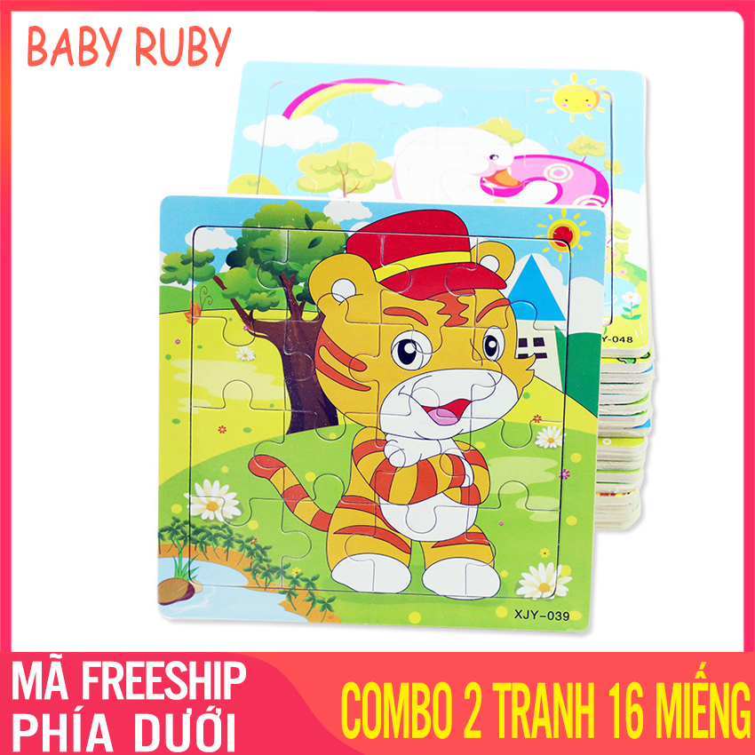 [Combo 3] Tranh Ghép Gỗ Cho Bé - 16 Miếng, Chọn Hình Ngẫu Nhiên - tranh ghép hình cho bé, xếp hình cho bé, đồ chơi ghép hình, tranh ghép cho bé, bộ lắp ghép cho bé, đồ chơi gỗ xếp hình, tranh ghep go cho be, tranh ghếp gỗ 9 miếng
