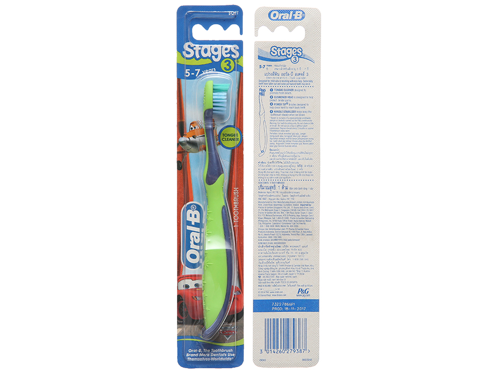 Bàn chải cho bé 5 - 7 tuổi oral-b stages 3 lông mềm