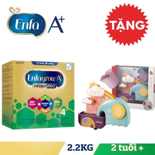 Sữa Bột Enfagrow A+ Neuropro 4 - FL HMO Vị Nhạt Dễ Uống -2.2kg Tặng 1 bộ Đồ Chơi Nhà Tắm