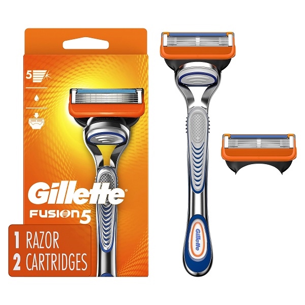 Dao cạo Gillette Fusion 5 dành cho nam, 1 cán dao + 2 lưỡi dao thay thế (Mỹ)