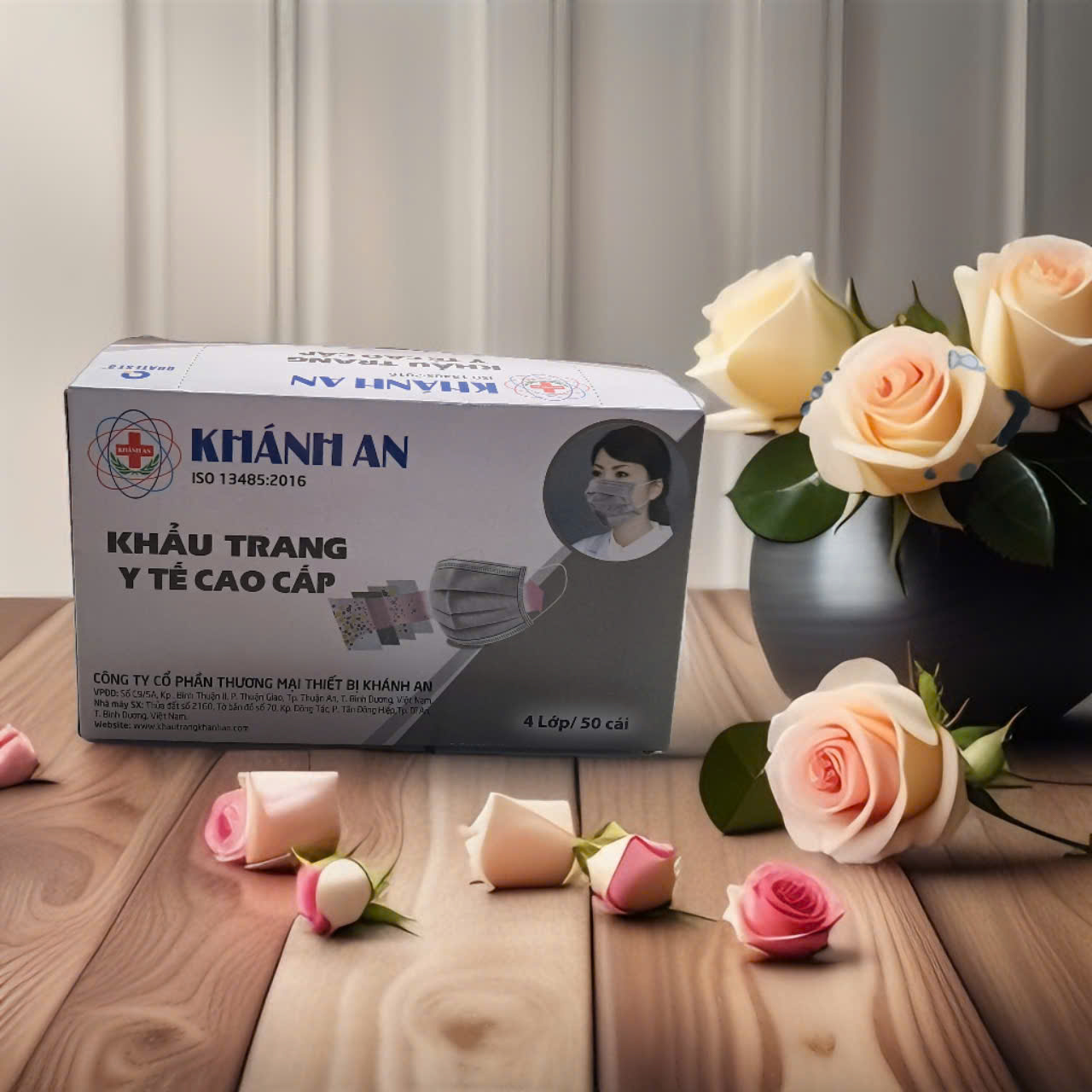 Khẩu trang y tế 4 lớp/ khấu trang y tế Khánh An/ khẩu trang y tế cao cấp kháng khuẩn