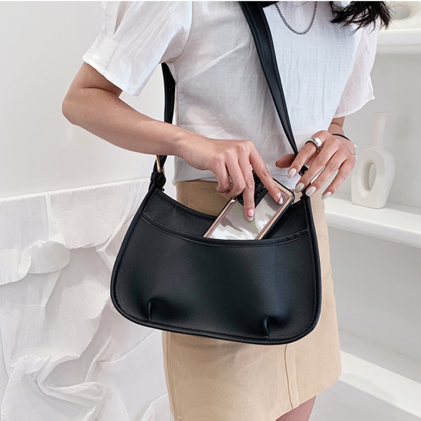 Túi đeo vai, đeo chéo nữ da mềm nhiều ngăn phong cách Hàn Quốc LM 508
