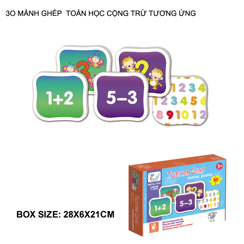 [HCM]GHÉP HÌNH GỖ HỌC TIẾNG ANH TOÁN HỌC CHO BÉ THÔNG MINH 8117-8121