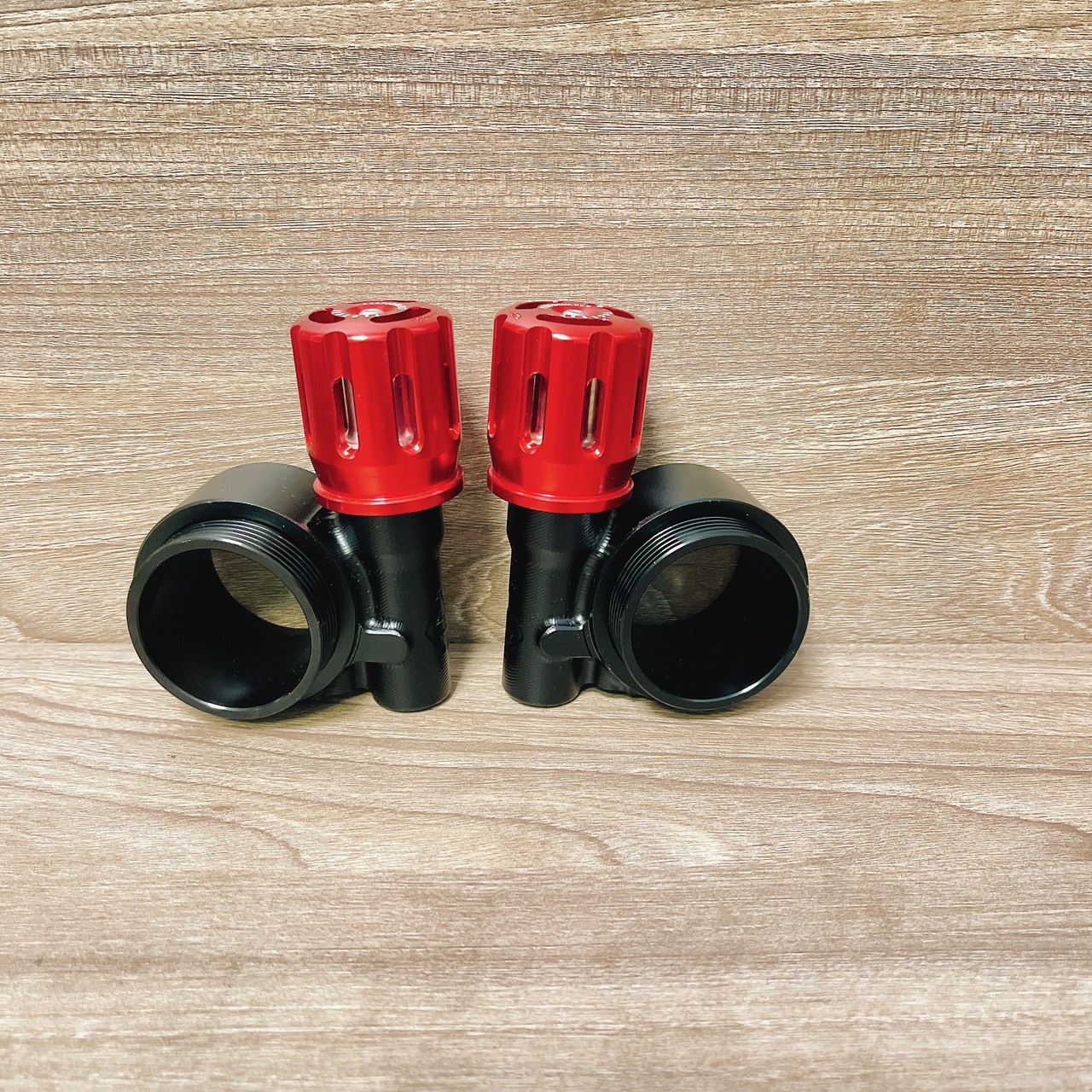 Cặp Núm HPA Factory tăng chỉnh phuộc ĐEN núm ĐỎ, dùng cho phuộc ohlins,yss,nitron,rcb
