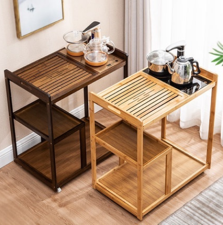 Bàn trà di động, dễ dàng lắp ráp chất liệu tre an toàn , thân thiện với môi trường phù hợp để phòng khách,ban công