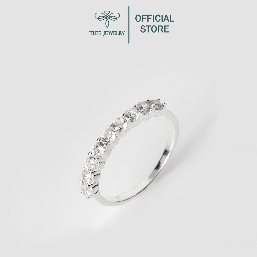 Nhẫn bạc nữ TLEE đính đá một hàng cao cấp TleeJewelry A0225