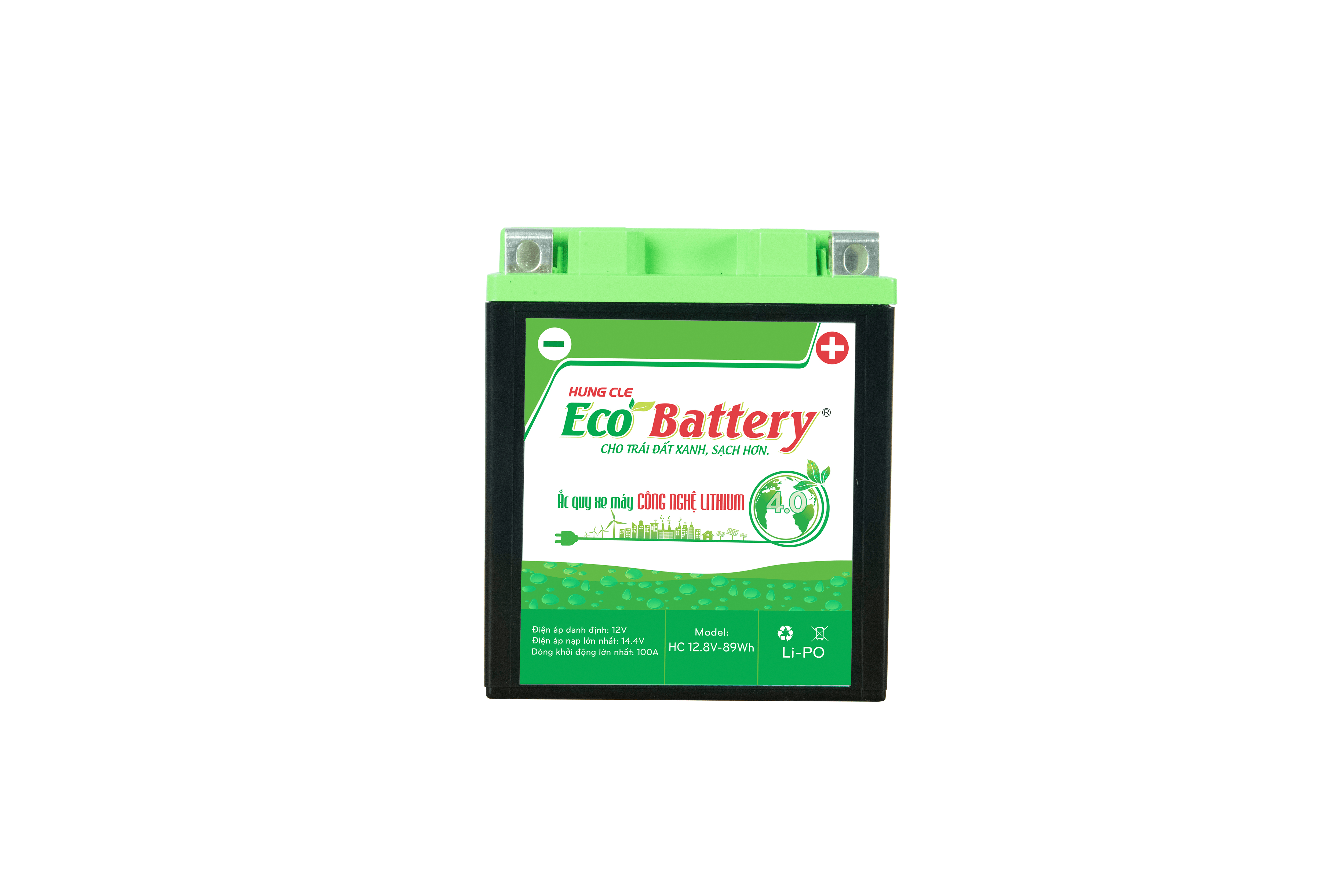 Bình điện( Ắc quy) công nghệ Lithium ECO-BATTERY 12.8V-89Wh cho xe YA NVX, SH NHẬP, LEAD TRƯỚC 2008, PIAGGIO PRIMAVERA , SCR [HUNGCLE]